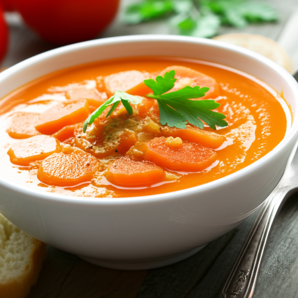 Sopa Cremosa de Cenoura, Tomate e Batata: Receita Caseira Deliciosa
