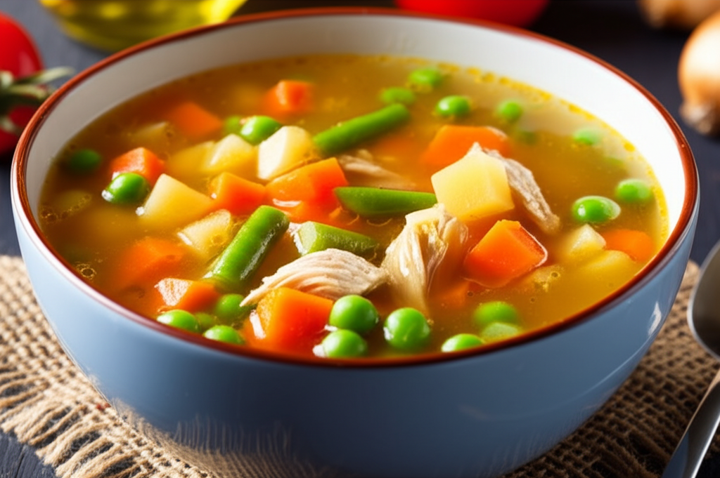 Sopa de Legumes Colorida com Frango: Um Abraço Quentinho!
