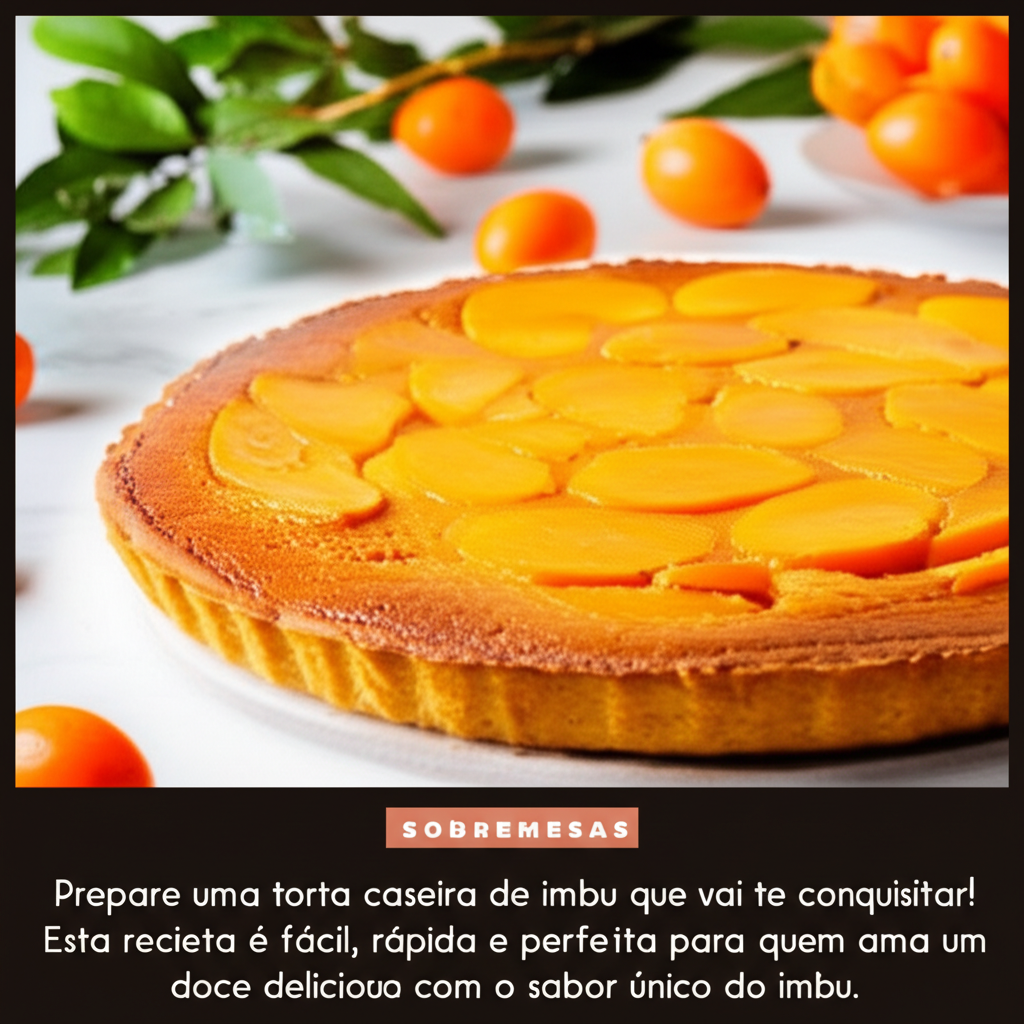 Receita Deliciosa de Torta Caseira de Imbu: Fácil e Rápida!